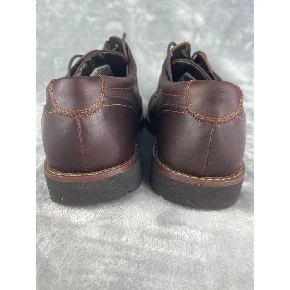 Rockport Storm Front Cap Toe Oxford Mens 12 Brown Excellent Leather CH2746